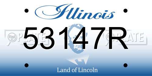 53147R Illinois License Plate
