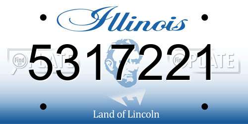 5317221 Illinois License Plate