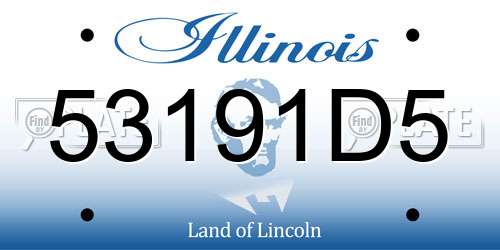 53191D5 Illinois License Plate