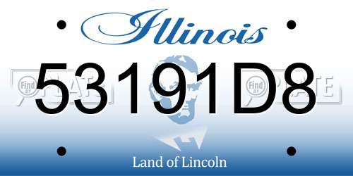 53191D8 Illinois License Plate