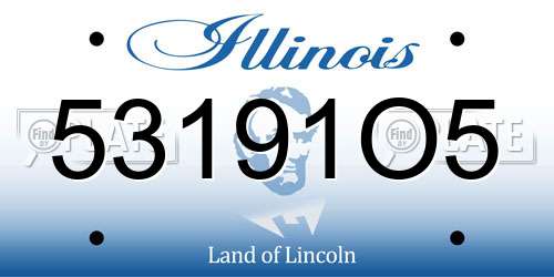 53191O5 Illinois License Plate