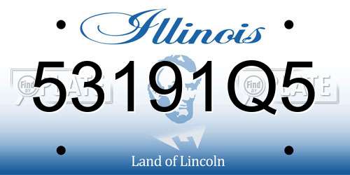53191Q5 Illinois License Plate