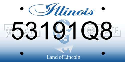 53191Q8 Illinois License Plate