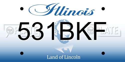531BKF Illinois License Plate