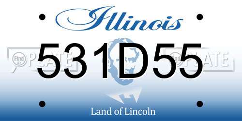 531D55 Illinois License Plate