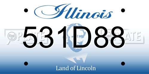 531D88 Illinois License Plate