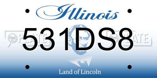 531DS8 Illinois License Plate