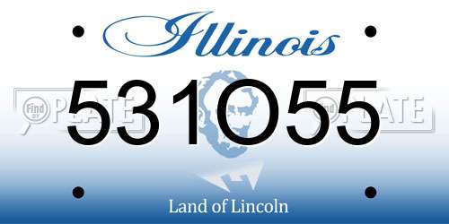 531O55 Illinois License Plate