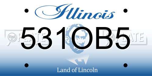 531OB5 Illinois License Plate