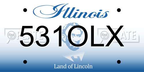 531OLX Illinois License Plate