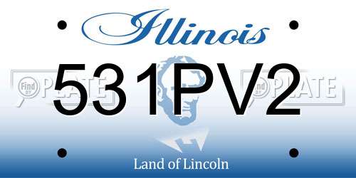 531PV2 Illinois License Plate