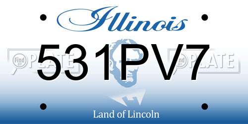 531PV7 Illinois License Plate