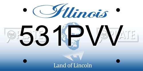 531PVV Illinois License Plate