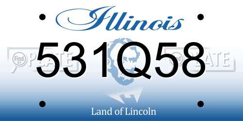 531Q58 Illinois License Plate