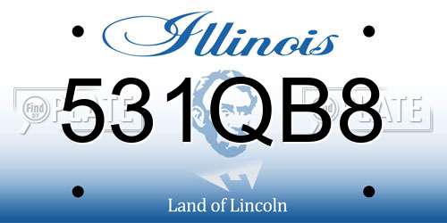 531QB8 Illinois License Plate