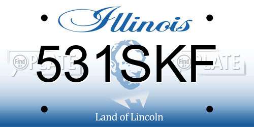 531SKF Illinois License Plate