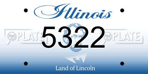 5322 Illinois License Plate