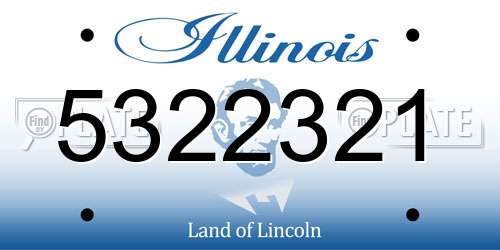 5322321 Illinois License Plate