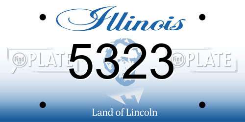 5323 Illinois License Plate