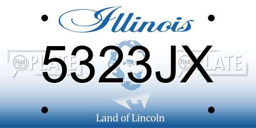5323JX Illinois License Plate