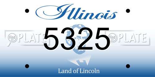 5325 Illinois License Plate