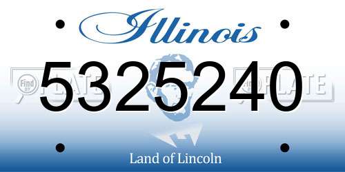 5325240 Illinois License Plate