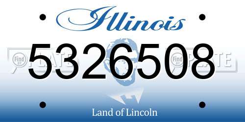 5326508 Illinois License Plate