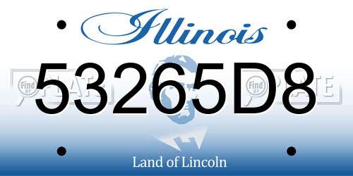 53265D8 Illinois License Plate