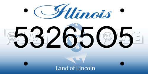 53265O5 Illinois License Plate