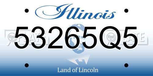 53265Q5 Illinois License Plate