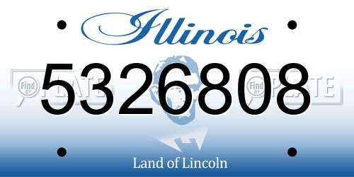 5326808 Illinois License Plate