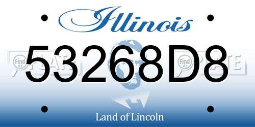 53268D8 Illinois License Plate