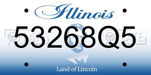 53268Q5 Illinois License Plate
