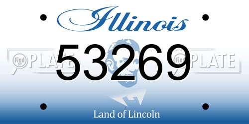 53269 Illinois License Plate