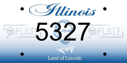 5327 Illinois License Plate