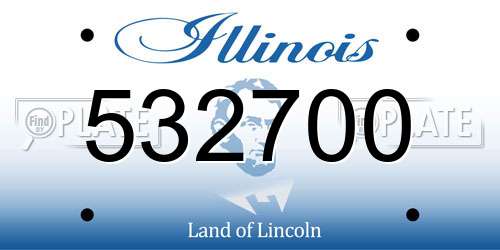 532700 Illinois License Plate