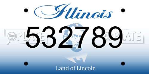 532789 Illinois License Plate