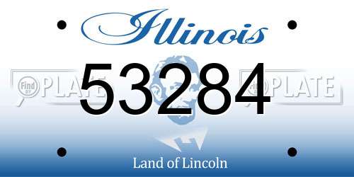 53284 Illinois License Plate