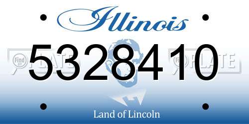 5328410 Illinois License Plate