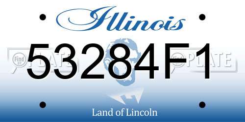 53284F1 Illinois License Plate