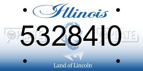 53284I0 Illinois License Plate