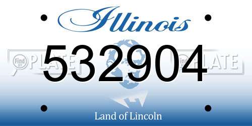 532904 Illinois License Plate