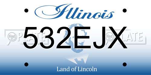 532EJX Illinois License Plate