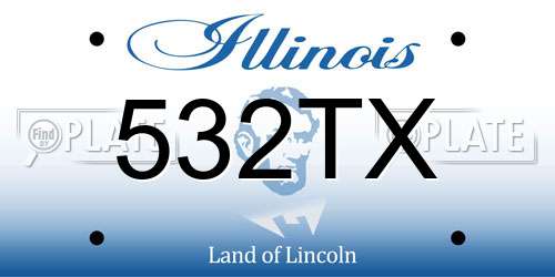 532TX Illinois License Plate