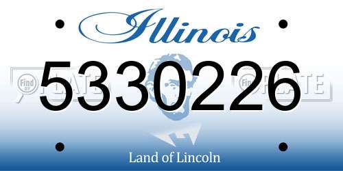 5330226 Illinois License Plate