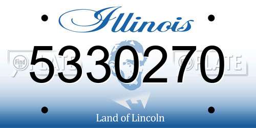 5330270 Illinois License Plate