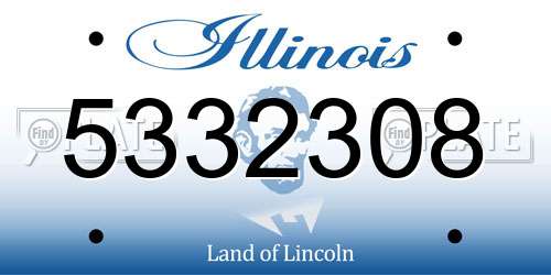 5332308 Illinois License Plate
