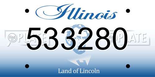 533280 Illinois License Plate