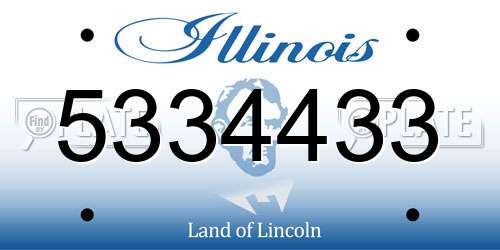 5334433 Illinois License Plate
