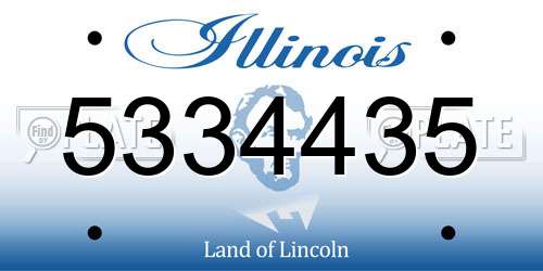5334435 Illinois License Plate